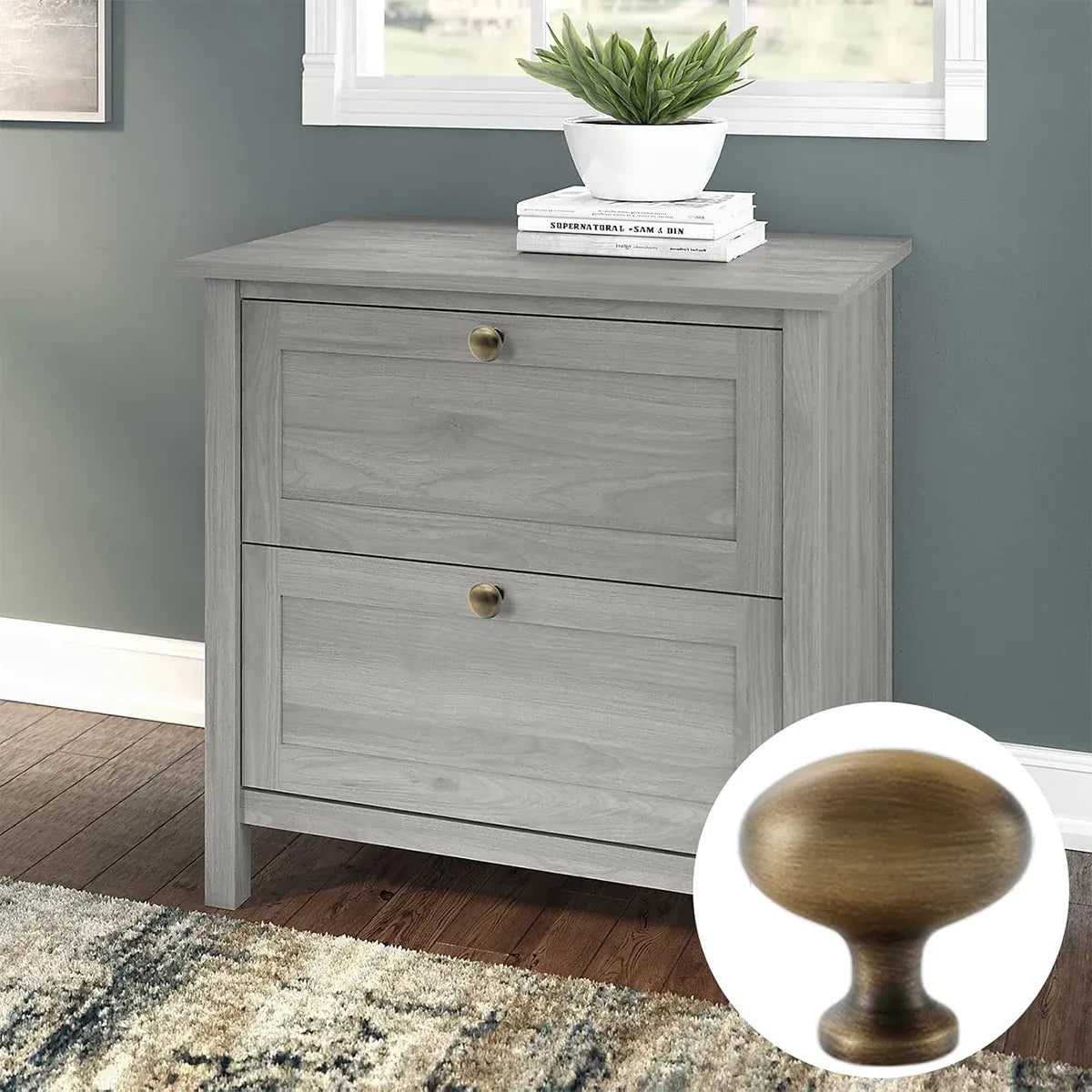 Pigeon Egg Cabinet Handle Single Hole French Style Drawer Pull for Door Closet - Mocha Copper