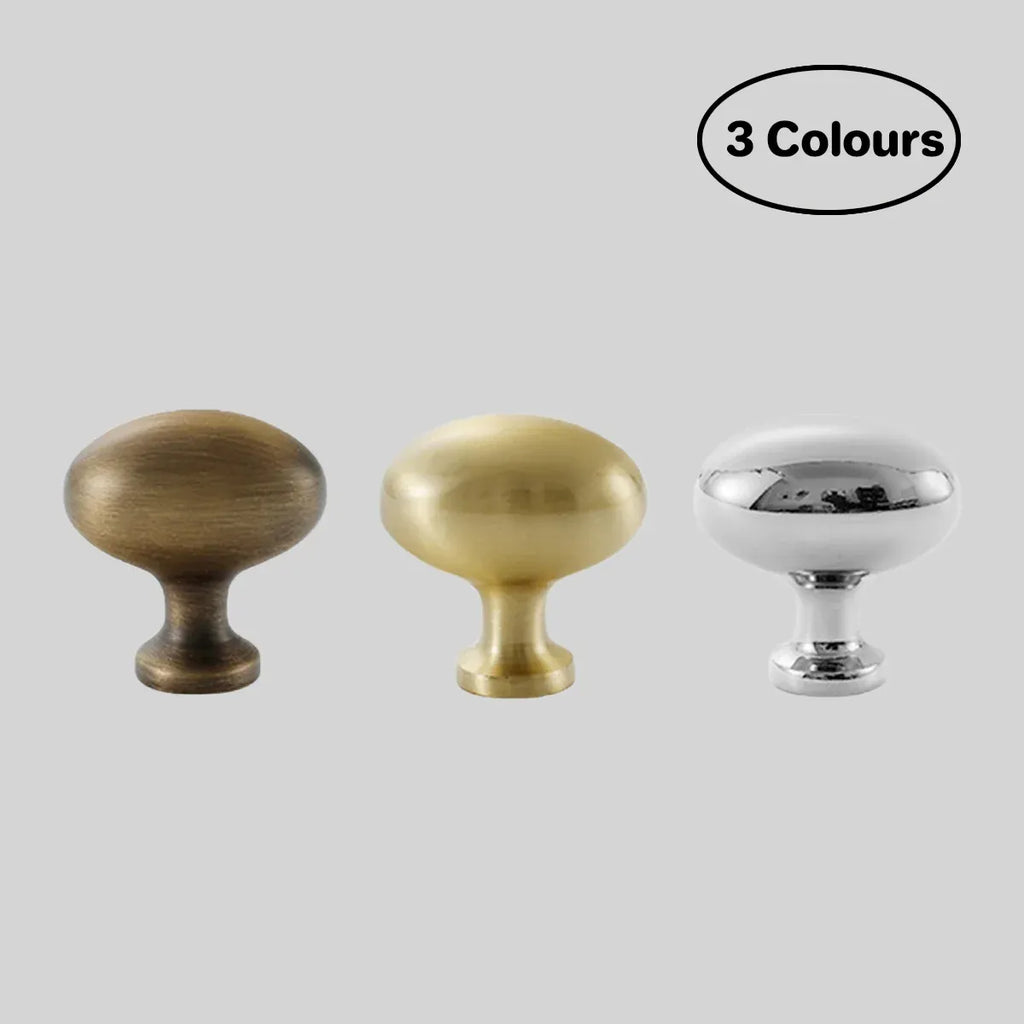 Pigeon Egg Cabinet Handle Single Hole French Style Drawer Pull for Door Closet - Mocha Copper
