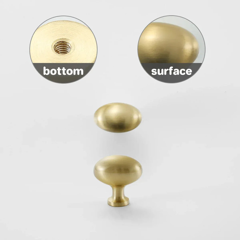 Pigeon Egg Cabinet Handle Single Hole French Style Drawer Pull for Door Closet - Silver