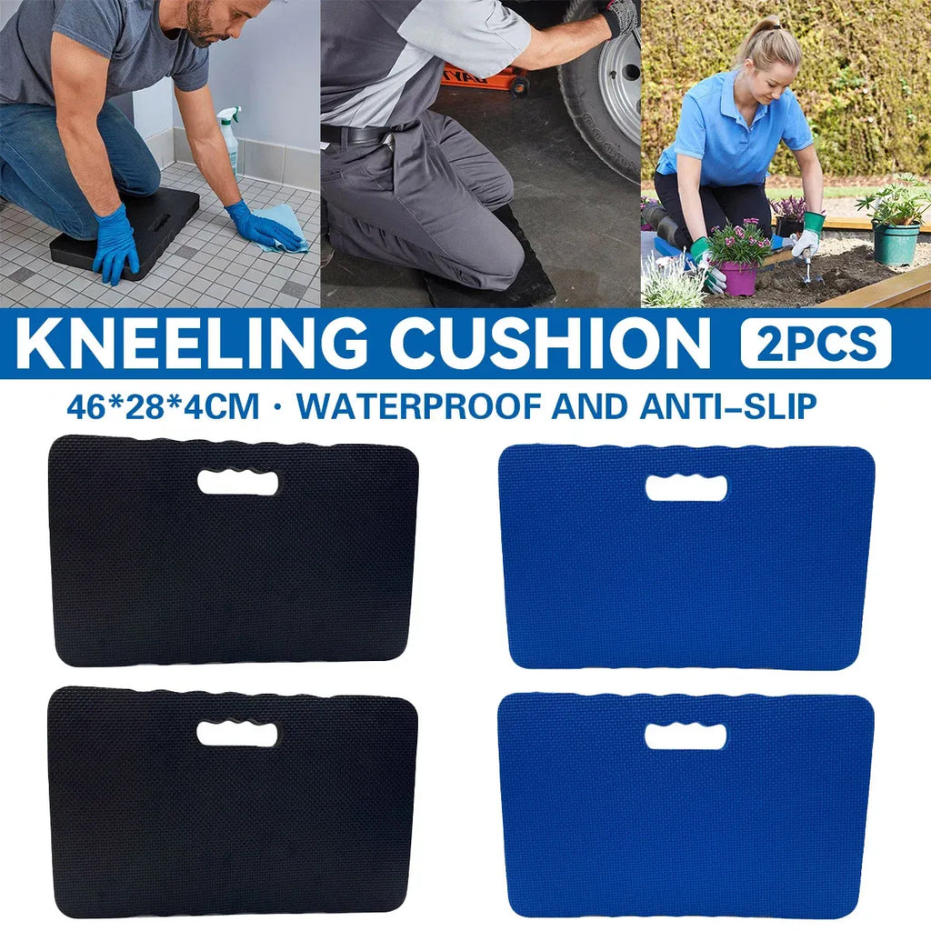 2Pcs Waterproof Anti-Slip Kneeling Cushion Home Garage Repair Knee Guard - Blue