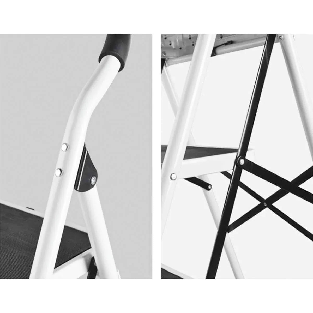 Folding Portable Multi Step Ladder with Handrail Household A Type Iron Ladder