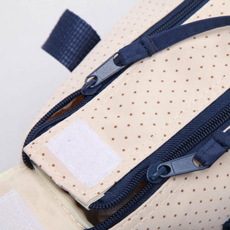 5Pcs Travel Nappy Bag Set with Shoulder Tote and Changing Organiser Bags - Black