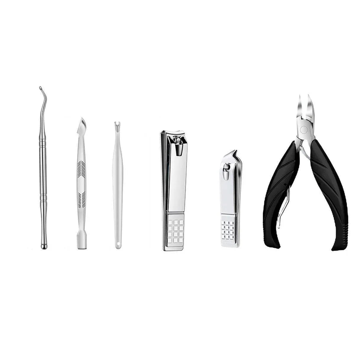 Professional Nail Clippers Set Manicure Pedicure Kit Stainless Steel Tools