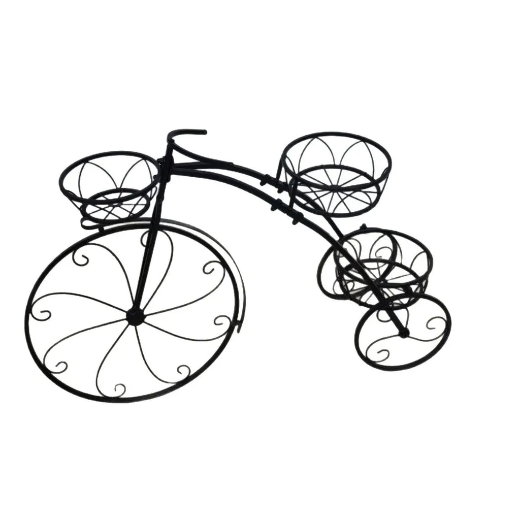 European Style Multi Layer Iron Bicycle Basket Flower Rack Outdoor Garden Decor