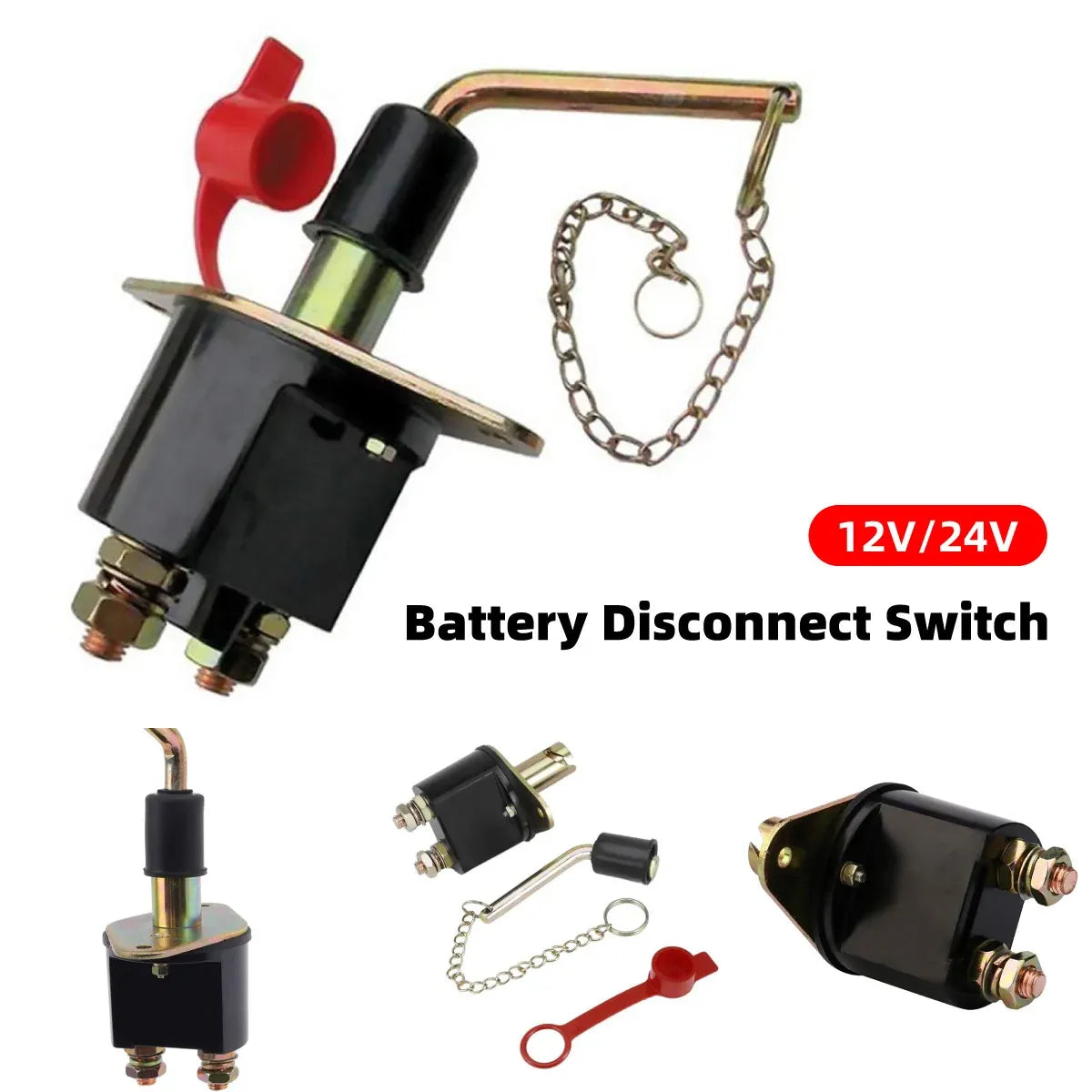 12/24V Heavy Duty Boat Car Battery Isolator Disconnect Cut off Power Kill Switch