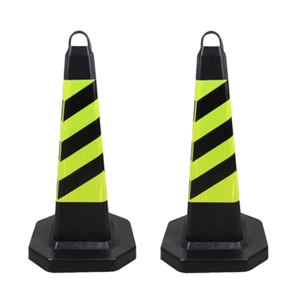 2PCS Rubber Traffic Cone Safety Cone Flexible for Construction