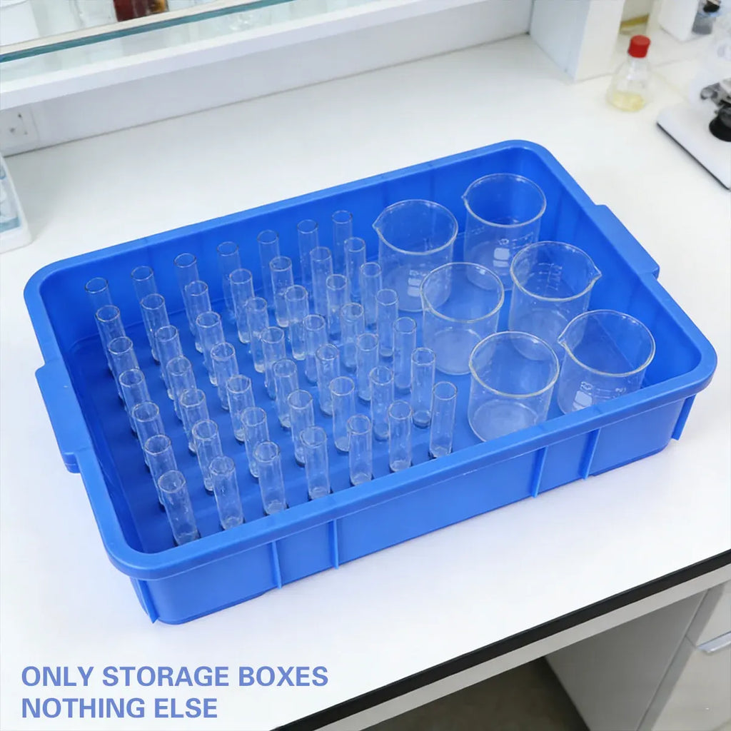Rectangular Hardware Tool Box Large Capacity Storage Organizer for Garage Use - Blue