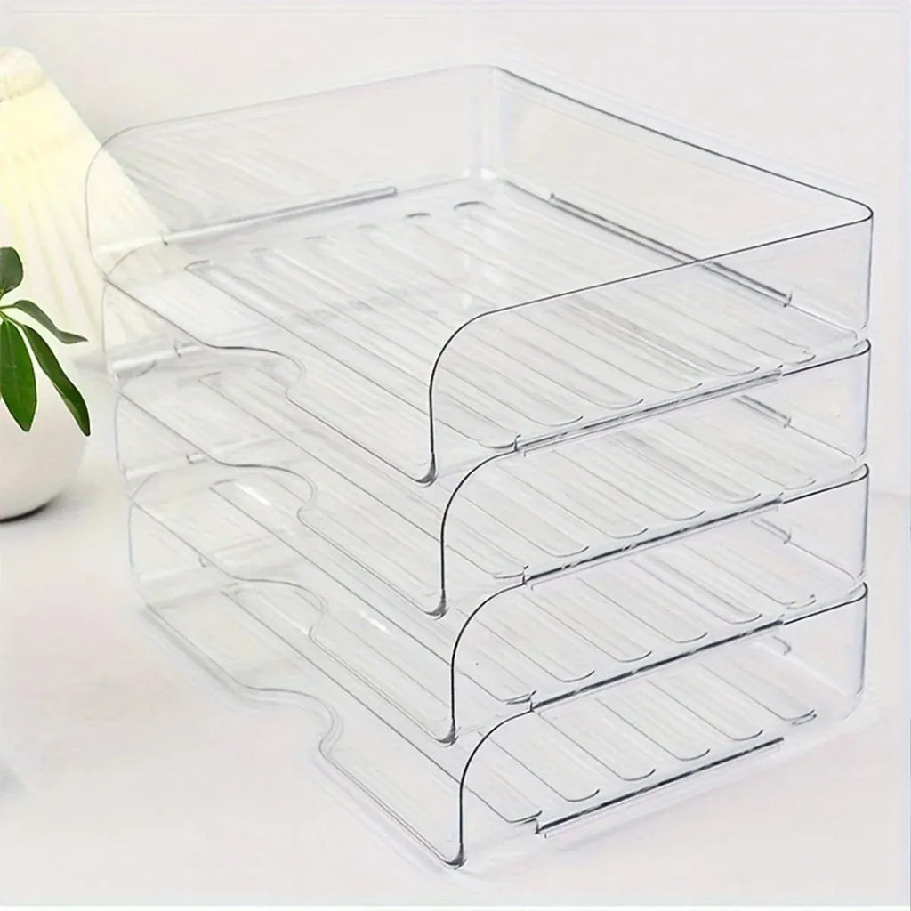 File Storage Box Set 4 Tier Stackable Desktop Organizer for School Office Desk