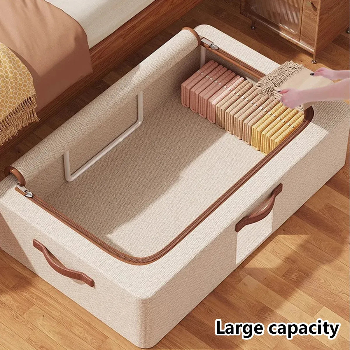 Home Foldable Under Bed Storage Box Clothes Shoes Bedding Dustproof Space Saving - XL