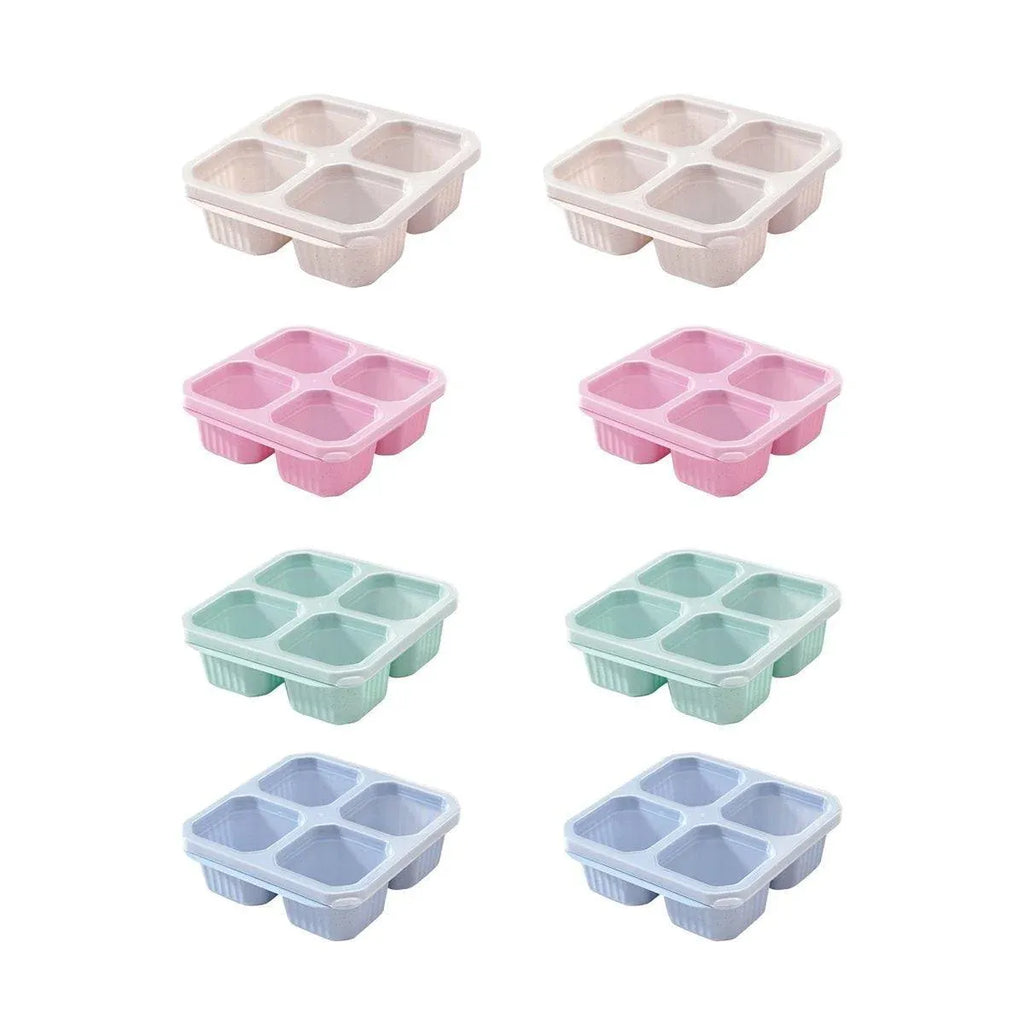8PCS Wheat Straw Food Storage Containers Snack Candy Fruit Lunch Fresh Box Set