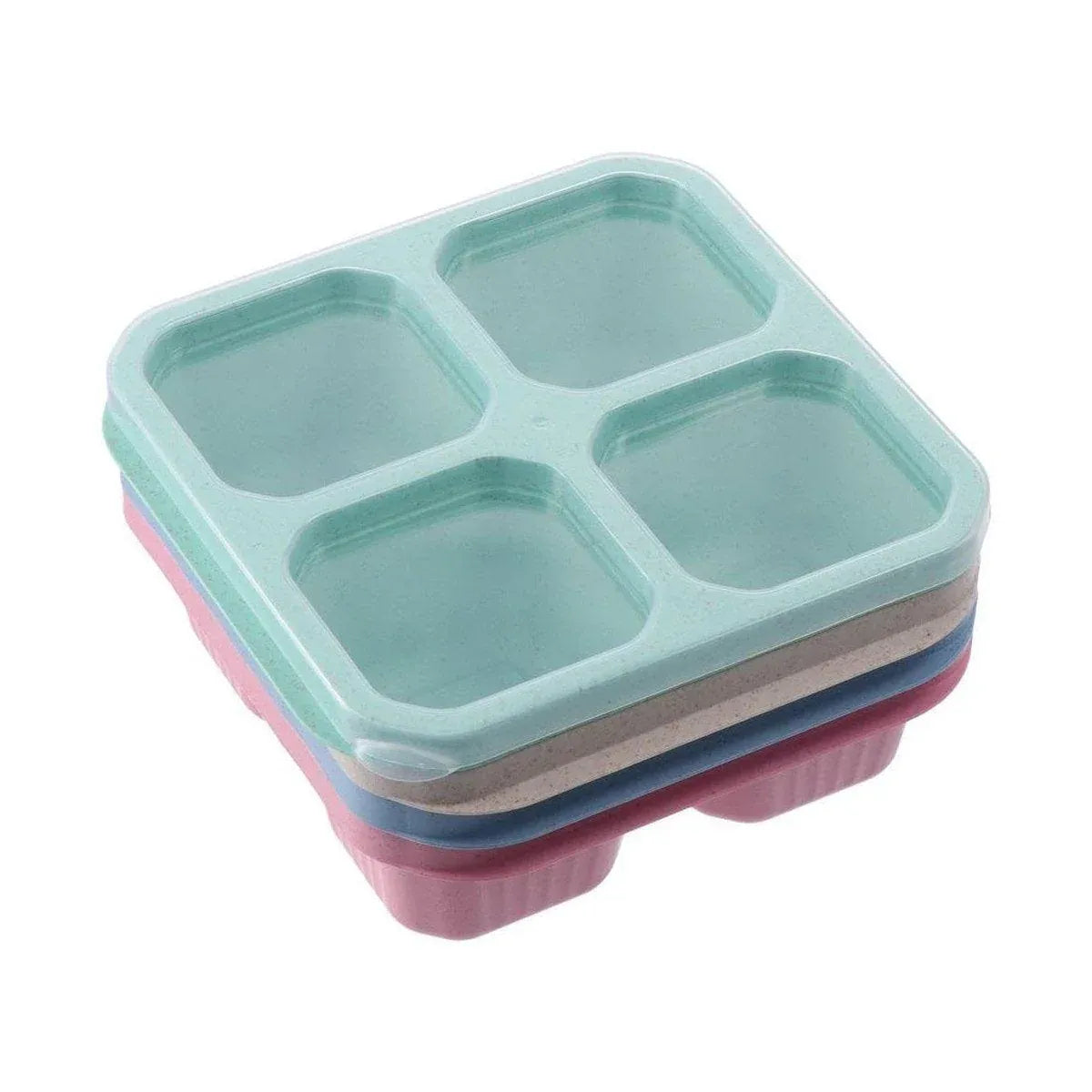 8PCS Wheat Straw Food Storage Containers Snack Candy Fruit Lunch Fresh Box Set