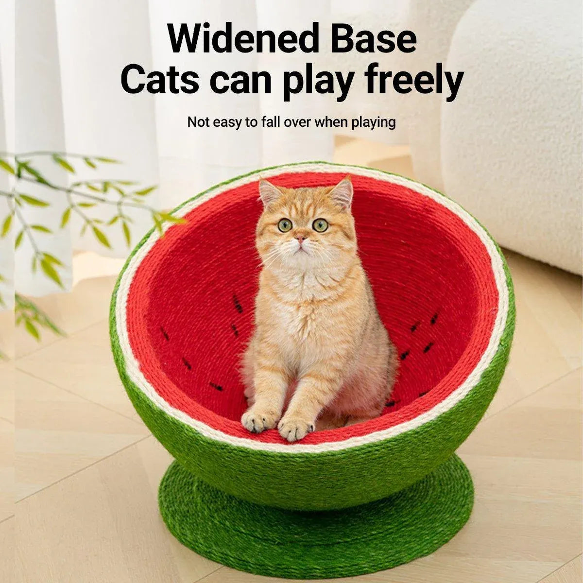 Watermelon Cat Scratching Pot Board All in One Scratcher Toy for Cats Kitten