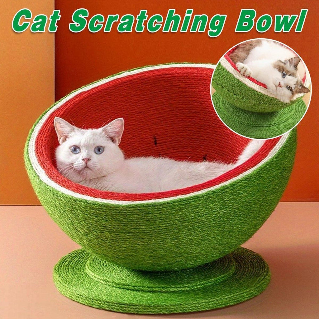 Watermelon Cat Scratching Pot Board All in One Scratcher Toy for Cats Kitten