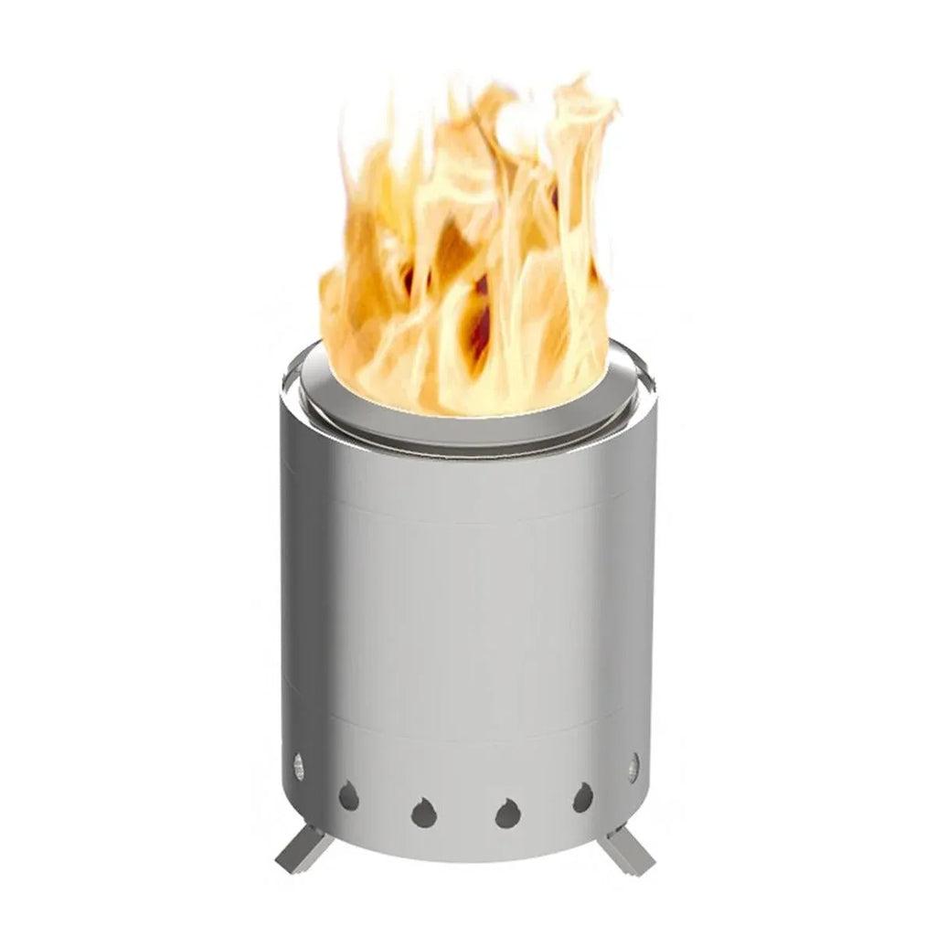 Outdoor Portable Wood Stove Low Smoke Solid Fuel Camping Cooking Heater