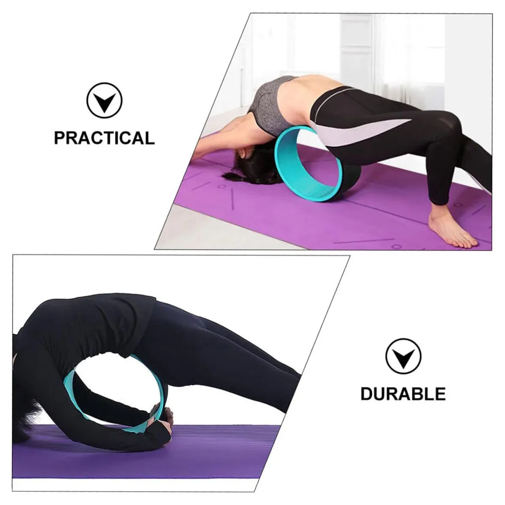 3PCS Yoga Wheel Pilates Set Non Slip For Back Stretching Yoga Pilates Fitness