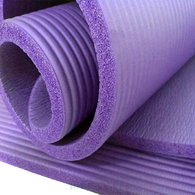 10MM Thick Durable NBR Yoga Mat for Gym and Pilates - Purple