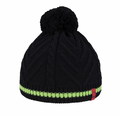 BRBL Dolomiti Merino Wool Blend Pull On BEANIE Warm Winter Hat Pom Pom Knitted - L