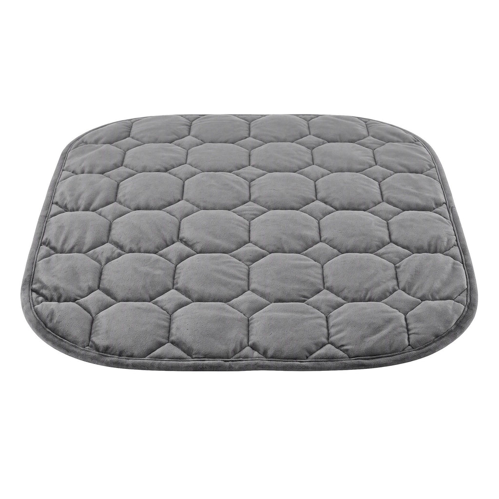 Giselle Weighted Lap Blanket 3.2KG Grey Crystal Velvet Quilted Glass Bead Fill for Sofa Office