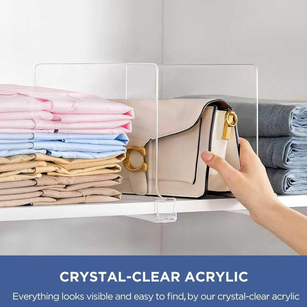 Clear Shelf Divider – 30cm Wardrobe Organiser-1