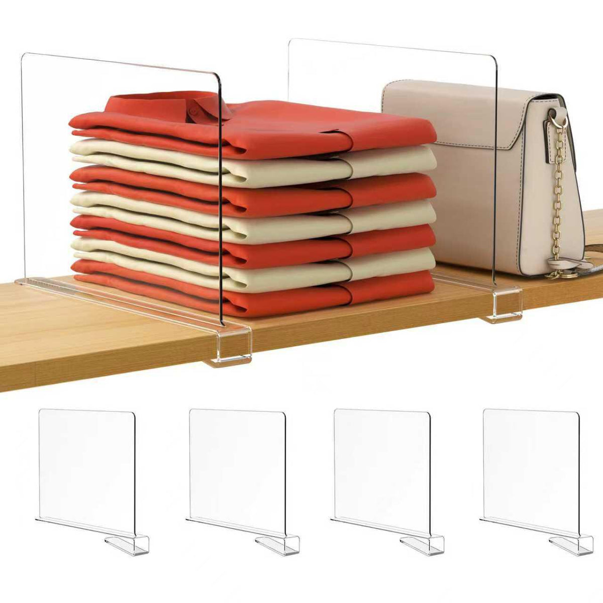 Clear Shelf Divider – 30cm Wardrobe Organiser-2
