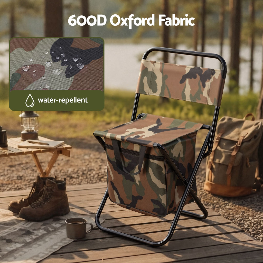 Weisshorn Camping Chair Storage Bag Foldable 600D Oxford Iron Camo 60CM