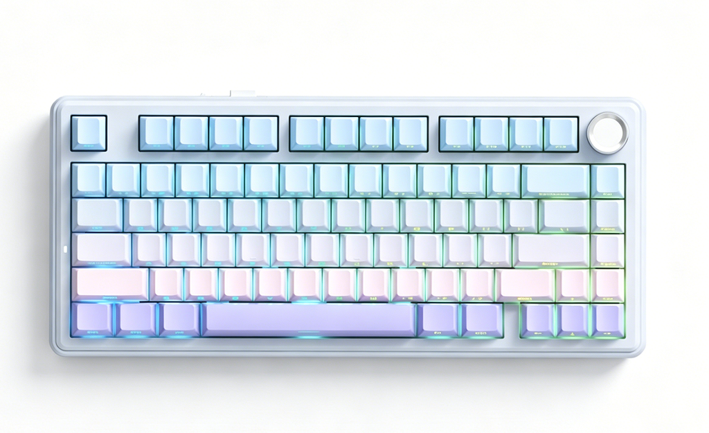 SOLAKAKA A75 75% Gasket Mechanical Keyboard Tri-Mode Hot-Swap Knob