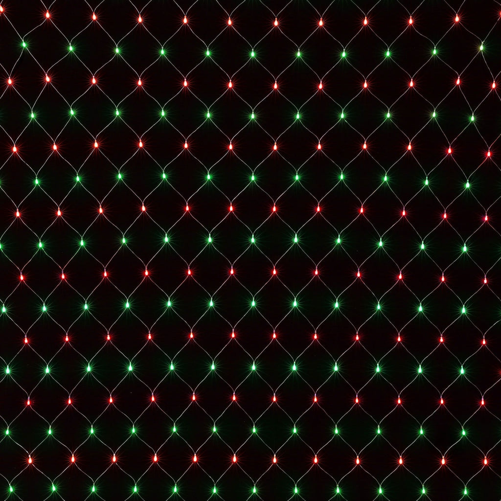 Jingle Jollys Christmas Lights 6x4m Christmas Net Lights 1000LED Red Green Festive Lighting