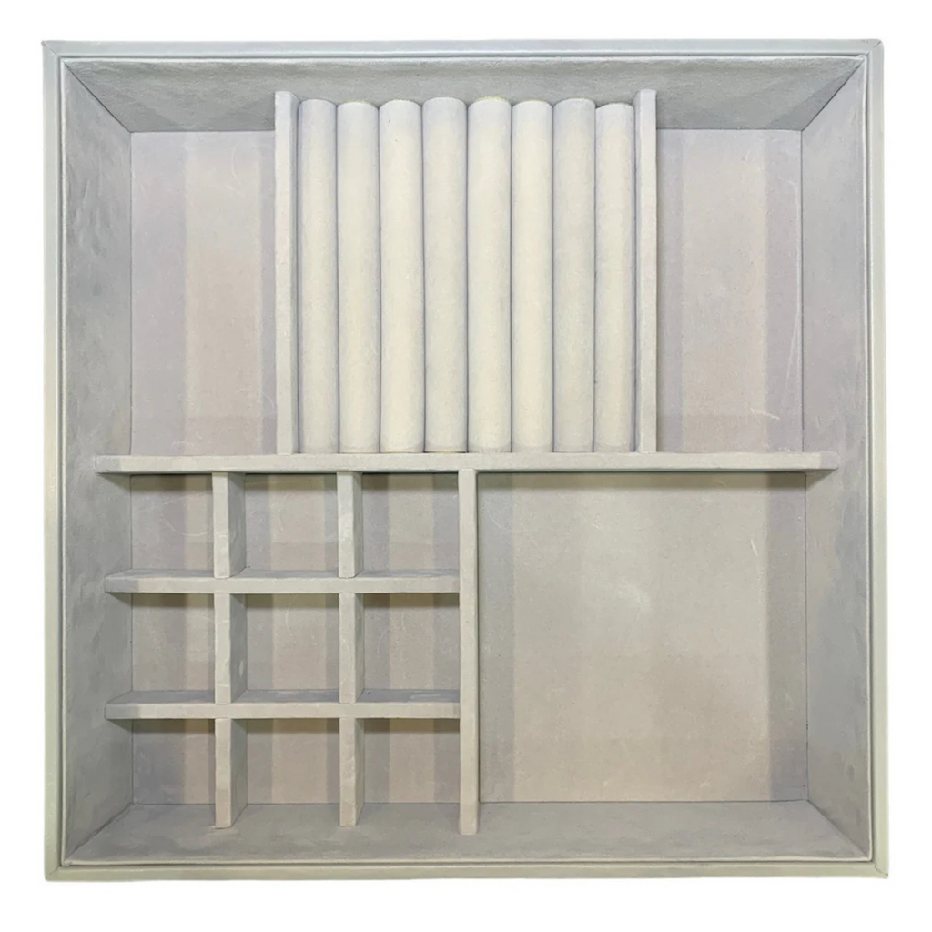 Grey Felt Jewellery & Accessory Tray 366x366x95mm-2