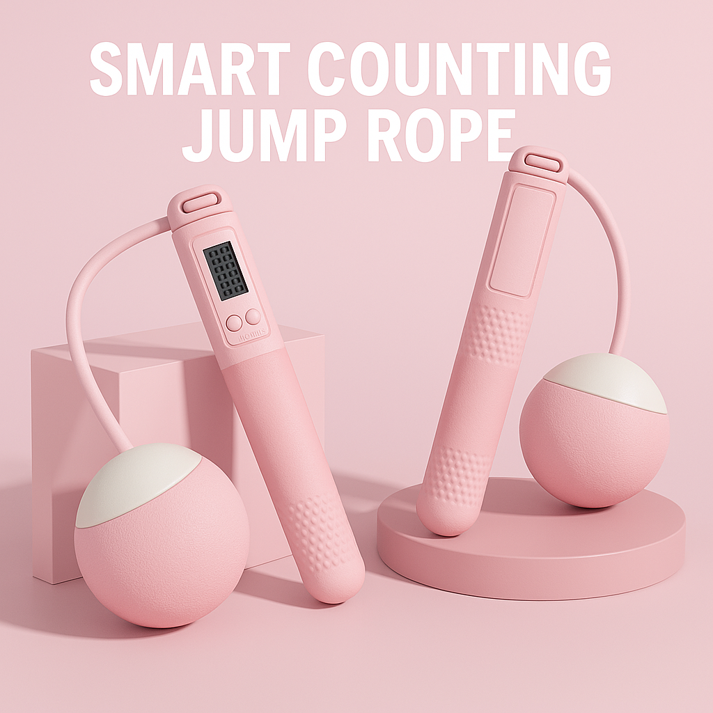 Digital counter jump rope set