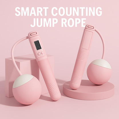 Digital counter jump rope set