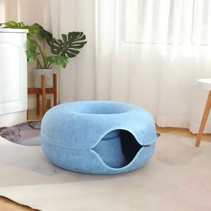 Donut cat tunnel bed product view