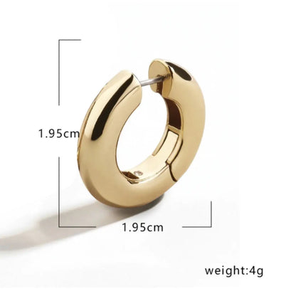 Gold huggie earrings