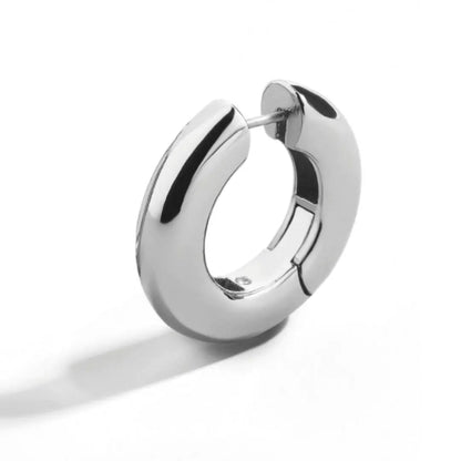 Silver huggie earrings