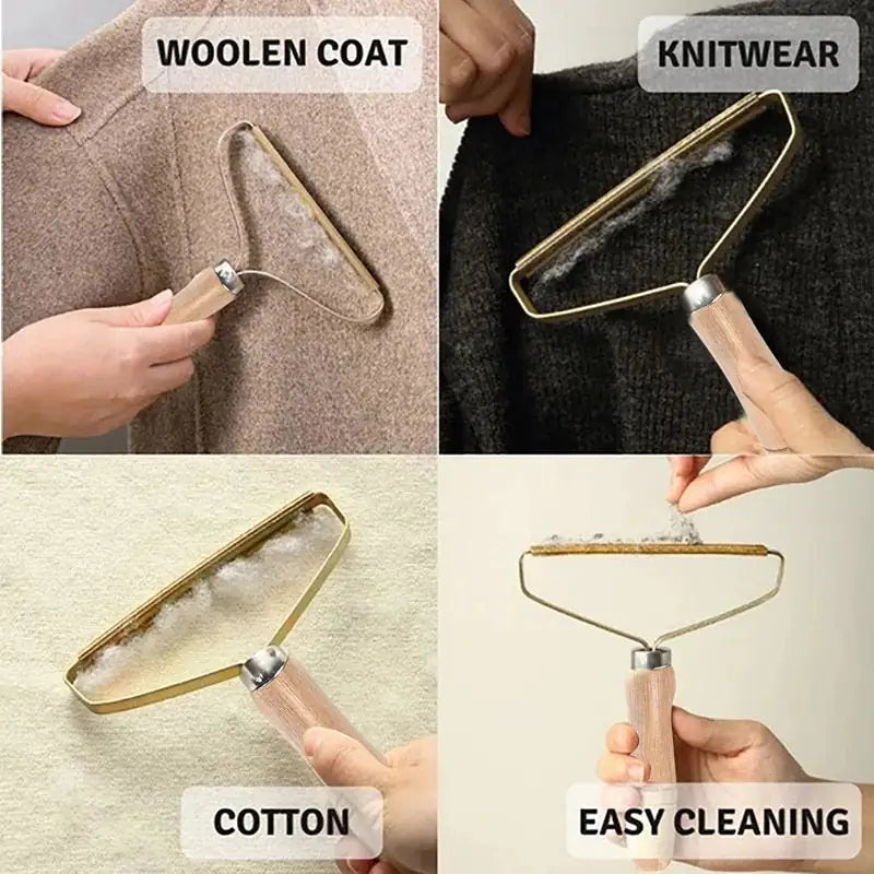 Pet hair remover brush for furniture and clothing